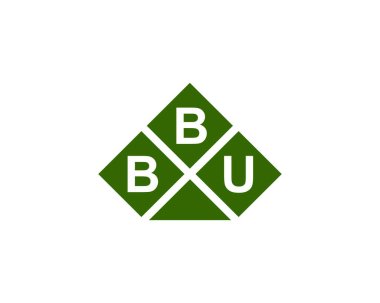 BBU logo tasarım vektör şablonu. Mavi.