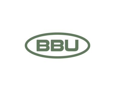 BBU logo tasarım vektör şablonu. Mavi.