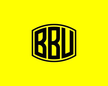BBU logo tasarım vektör şablonu. Mavi.