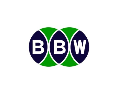 BBW logo tasarım vektör şablonu. BBW