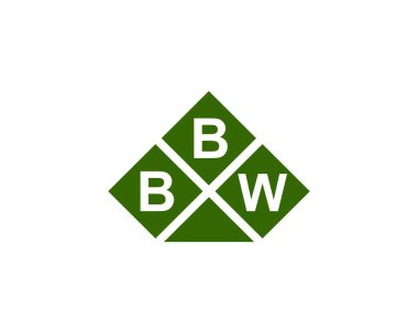 BBW logo tasarım vektör şablonu. BBW