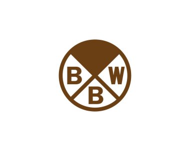 BBW logo tasarım vektör şablonu. BBW