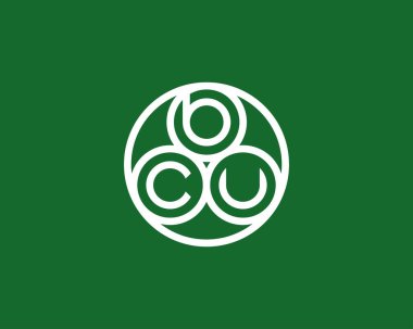 BCU logo tasarım vektör şablonu. BCU