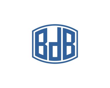 BDB Logo tasarım vektör şablonu. BDB