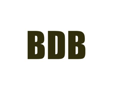 BDB Logo tasarım vektör şablonu. BDB