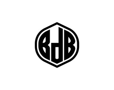 BDB Logo tasarım vektör şablonu. BDB