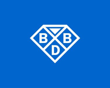 BDB Logo tasarım vektör şablonu. BDB