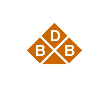 BDB Logo tasarım vektör şablonu. BDB