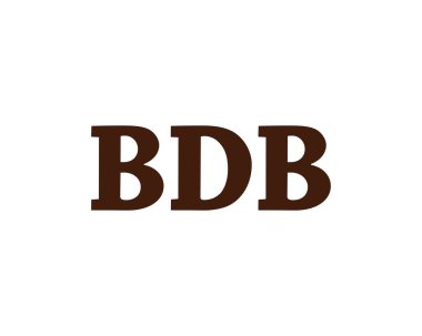BDB Logo tasarım vektör şablonu. BDB