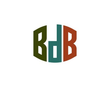BDB Logo tasarım vektör şablonu. BDB