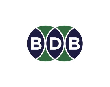 BDB Logo tasarım vektör şablonu. BDB