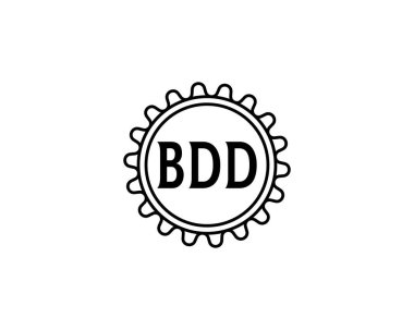 BDD logo tasarım vektör şablonu. BDD