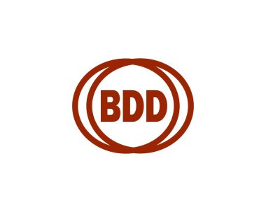 BDD logo tasarım vektör şablonu. BDD