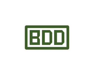 BDD logo tasarım vektör şablonu. BDD