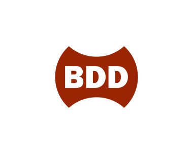 BDD logo tasarım vektör şablonu. BDD