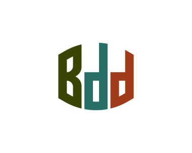 BDD logo tasarım vektör şablonu. BDD