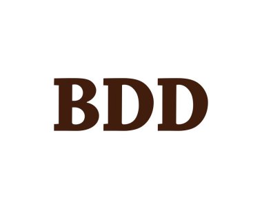 BDD logo tasarım vektör şablonu. BDD