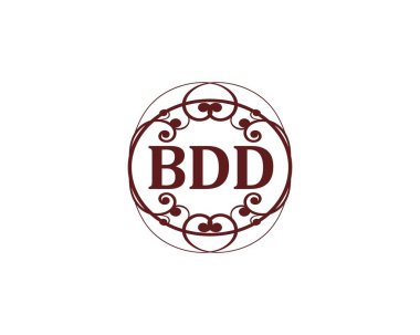BDD logo tasarım vektör şablonu. BDD