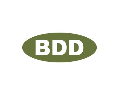 BDD logo tasarım vektör şablonu. BDD