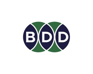 BDD logo tasarım vektör şablonu. BDD