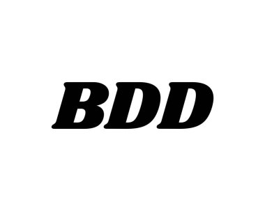 BDD logo tasarım vektör şablonu. BDD