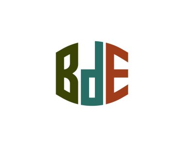 BDE logo tasarım vektör şablonu. BDE