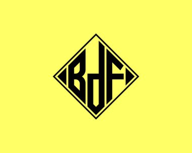 BDF logo tasarım vektör şablonu. BDF
