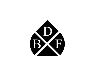 BDF logo tasarım vektör şablonu. BDF