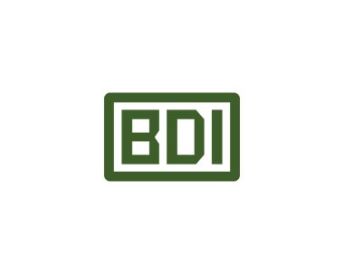 BDI logo tasarım vektör şablonu. BDI