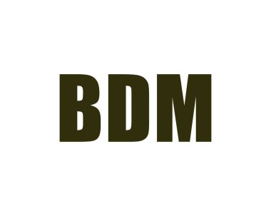 BDM logo tasarım vektör şablonu. BDM
