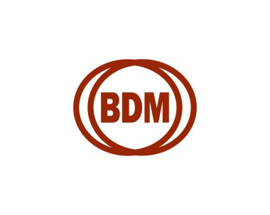BDM logo tasarım vektör şablonu. BDM