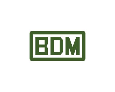 BDM logo tasarım vektör şablonu. BDM