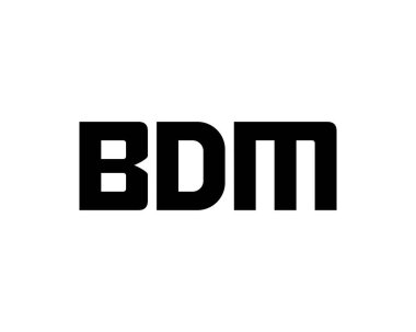 BDM logo tasarım vektör şablonu. BDM