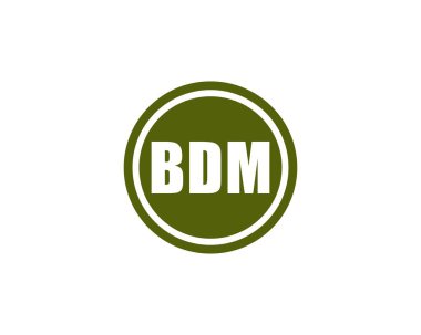 BDM logo tasarım vektör şablonu. BDM