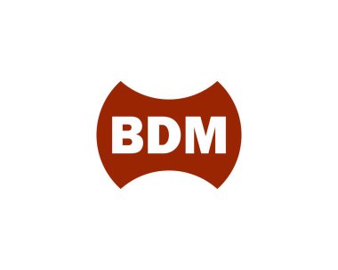 BDM logo tasarım vektör şablonu. BDM