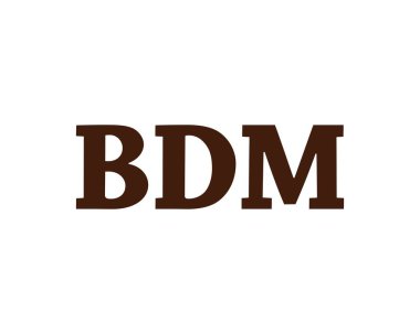 BDM logo tasarım vektör şablonu. BDM