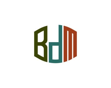 BDM logo tasarım vektör şablonu. BDM