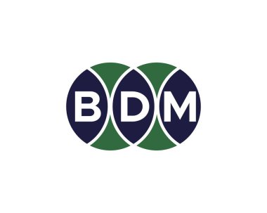 BDM logo tasarım vektör şablonu. BDM