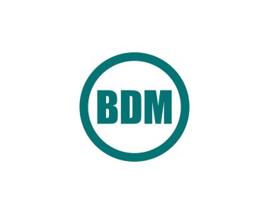 BDM logo tasarım vektör şablonu. BDM