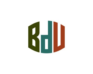 BDU logo tasarım vektör şablonu. BDU