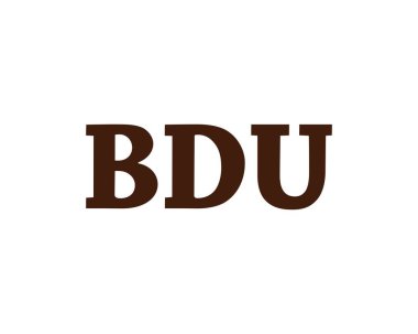 BDU logo tasarım vektör şablonu. BDU