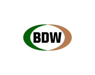 BDW logo tasarım vektör şablonu. BDW