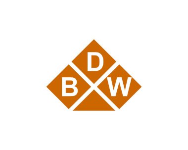 BDW logo tasarım vektör şablonu. BDW