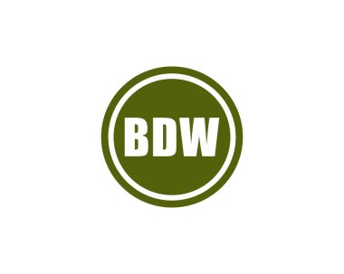 BDW logo tasarım vektör şablonu. BDW