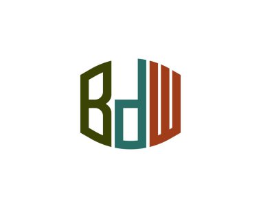 BDW logo tasarım vektör şablonu. BDW