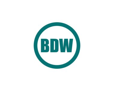 BDW logo tasarım vektör şablonu. BDW