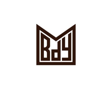 BDY logo tasarım vektör şablonu. BDY