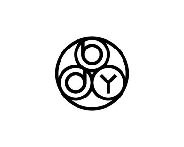 BDY logo tasarım vektör şablonu. BDY