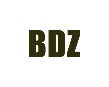 BDZ logo tasarım vektör şablonu. BDZ