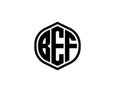 BEF logo tasarım vektör şablonu. BEF